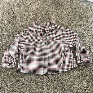 Zara Red and Black Checkered light jacket